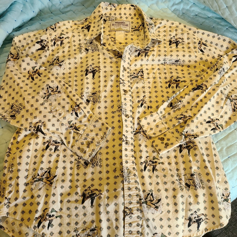Wrangler Rugged Wear Mallard Duck Button-down